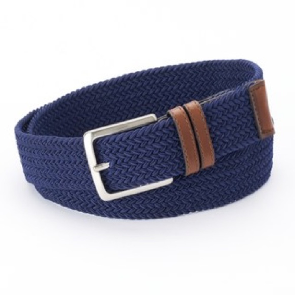 mens braided blue belt